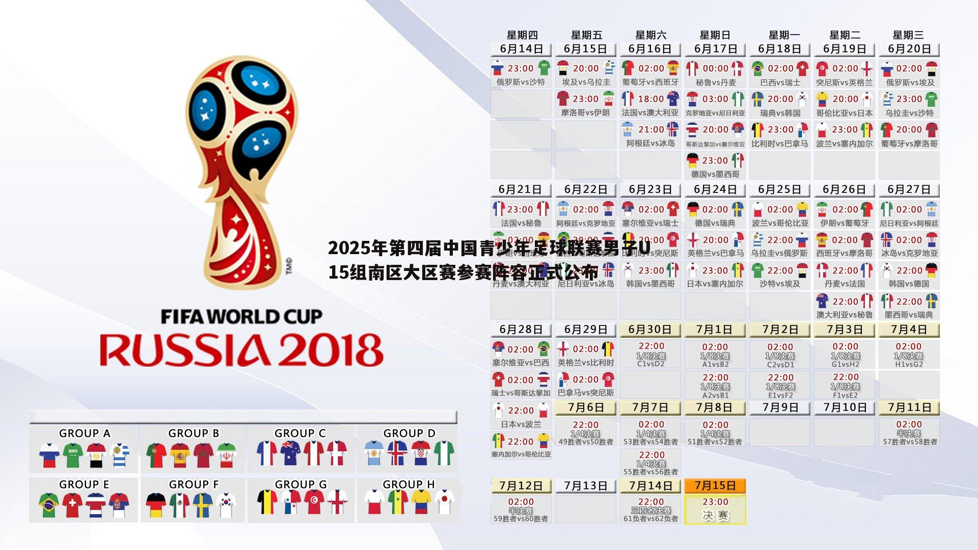 2025年第四届中国青少年足球联赛男子U15组南区大区赛参赛阵容正式公布